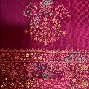Elegant Maroon Embroidered Fabric